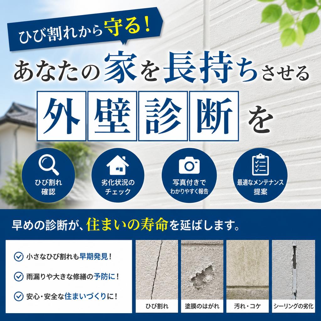 ひび割れから守る！あなたの家を長持ちさせる外壁診断を