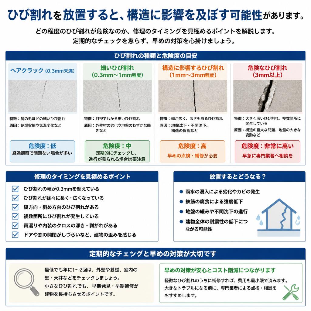 ひび割れ修理のタイミング