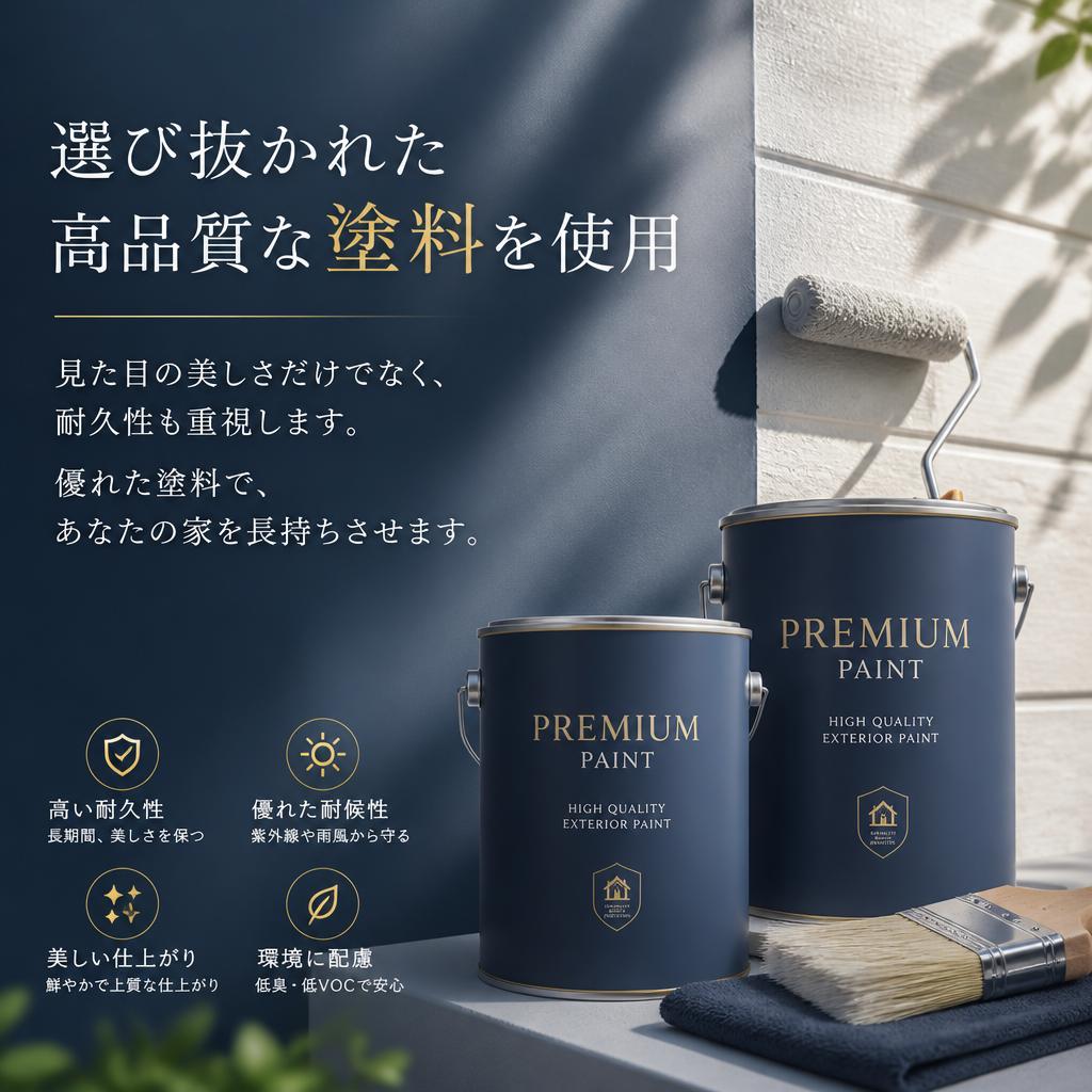 3. 質の良い塗料で長持ちする外壁を実現