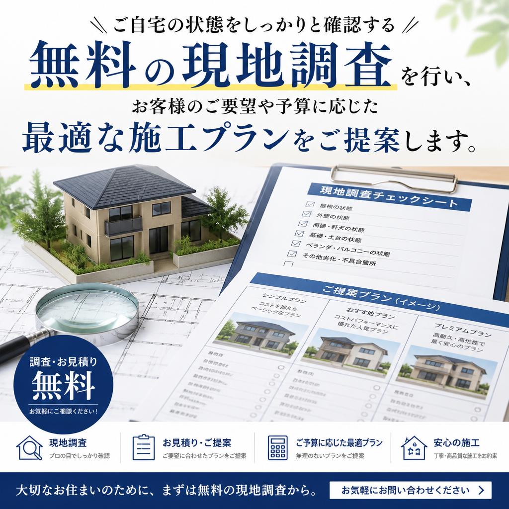 4. 無料の現地調査で最適なプランを提案