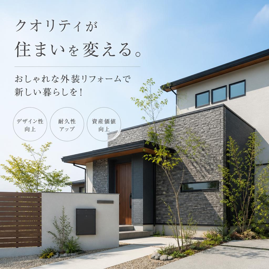 クオリティが住まいを変える。おしゃれな外装リフォームで新しい暮らしを！