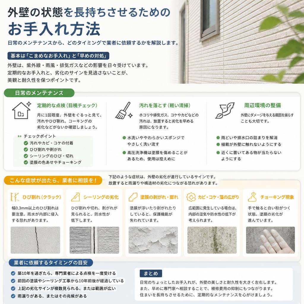 お手入れの重要性