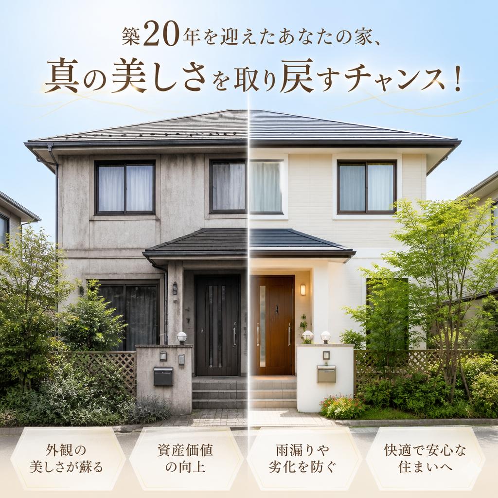 築20年を迎えたあなたの家、真の美しさを取り戻すチャンス！