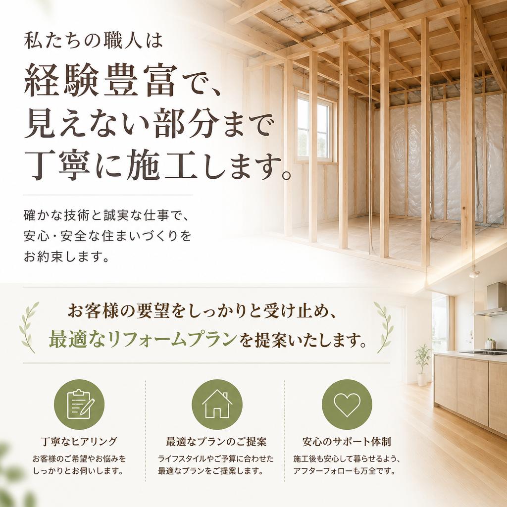 信頼できる職人の技術
