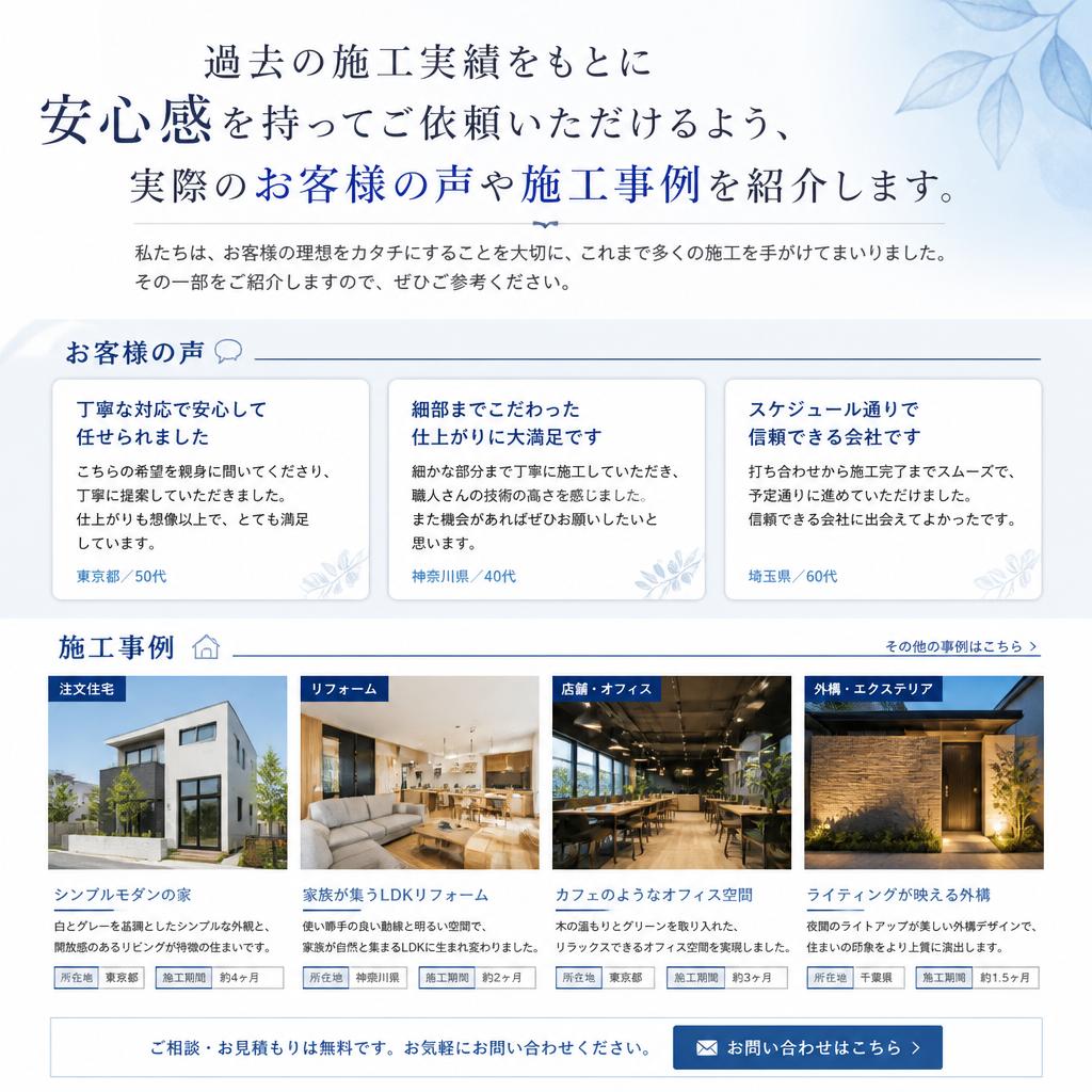 4. 実績紹介｜お客様の声と施工事例