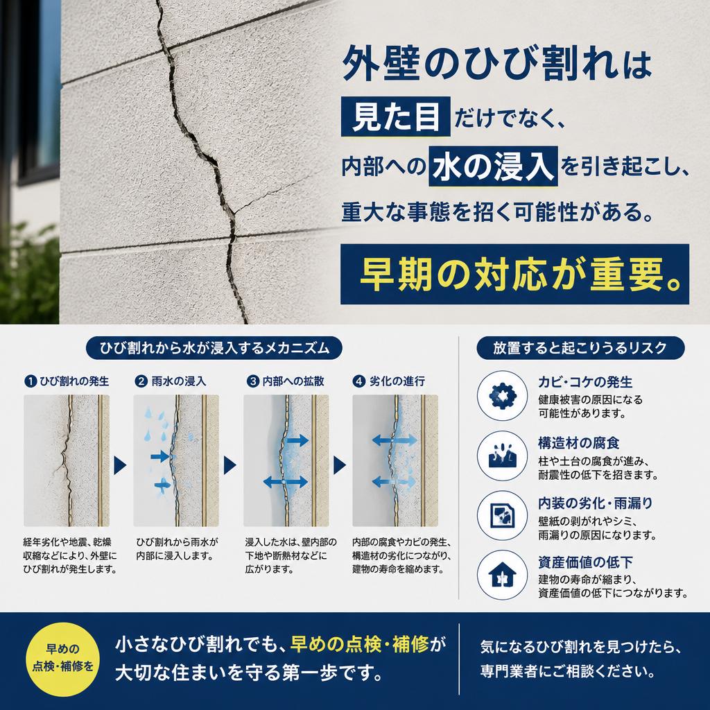 2. ひび割れの見逃しがもたらすリスク