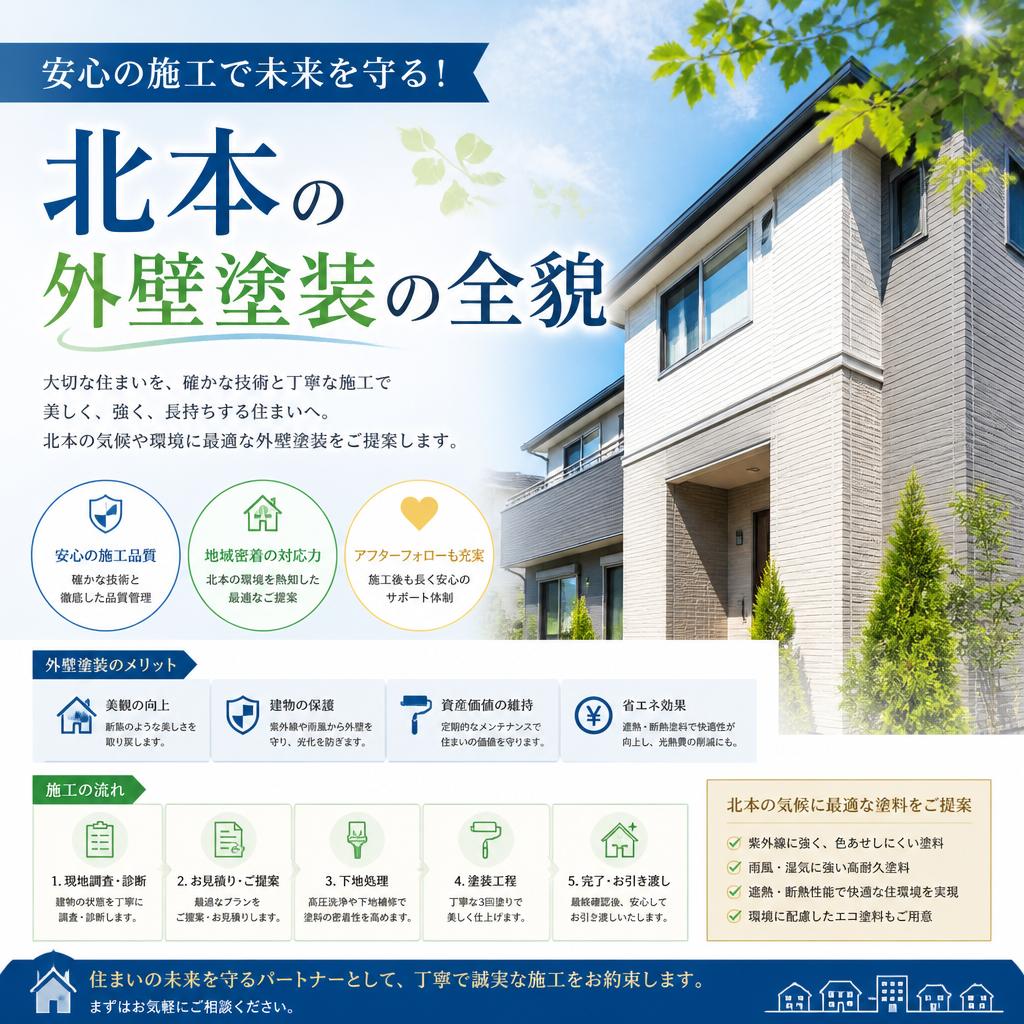 安心の施工で未来を守る！北本の外壁塗装の全貌