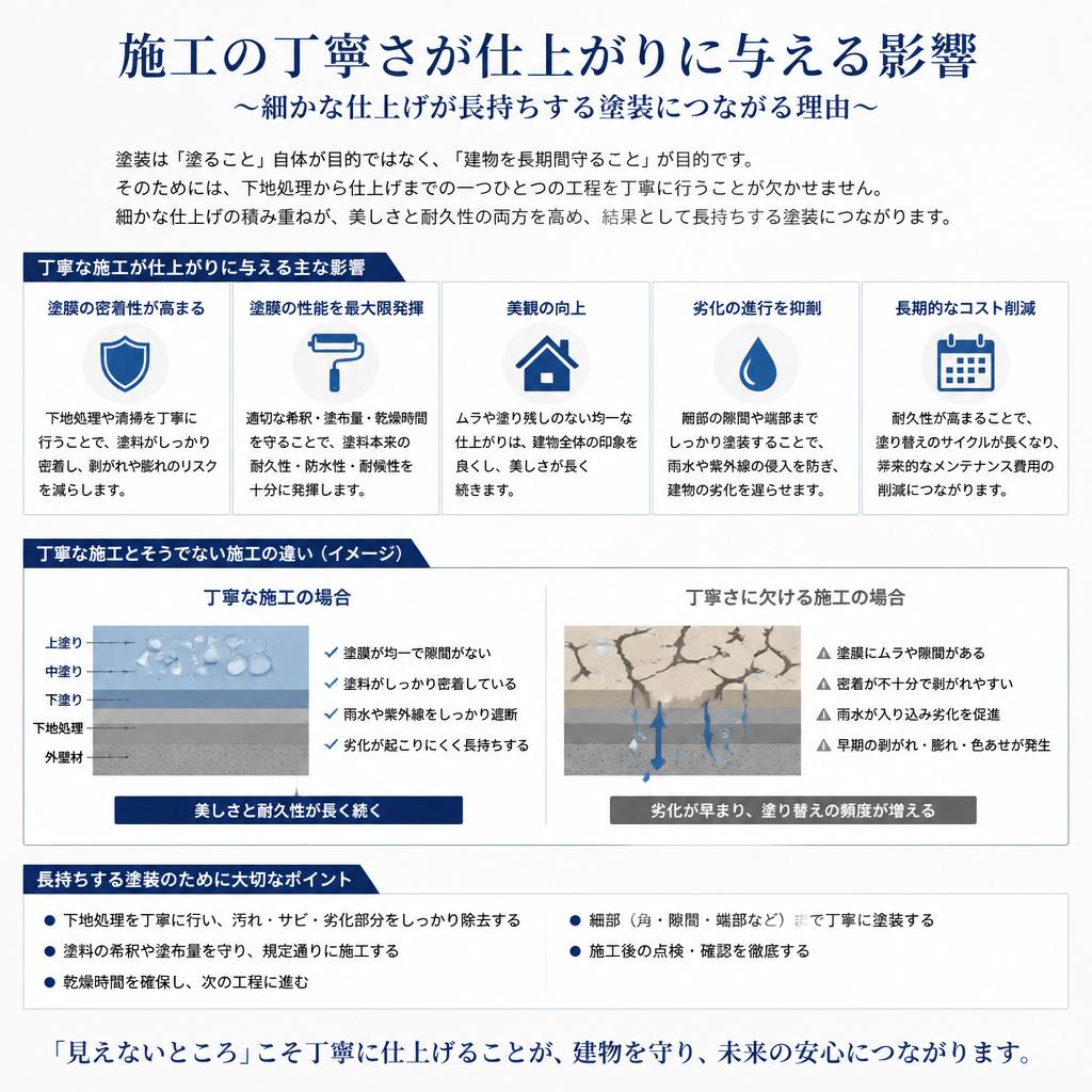 2. 丁寧な施工の重要性