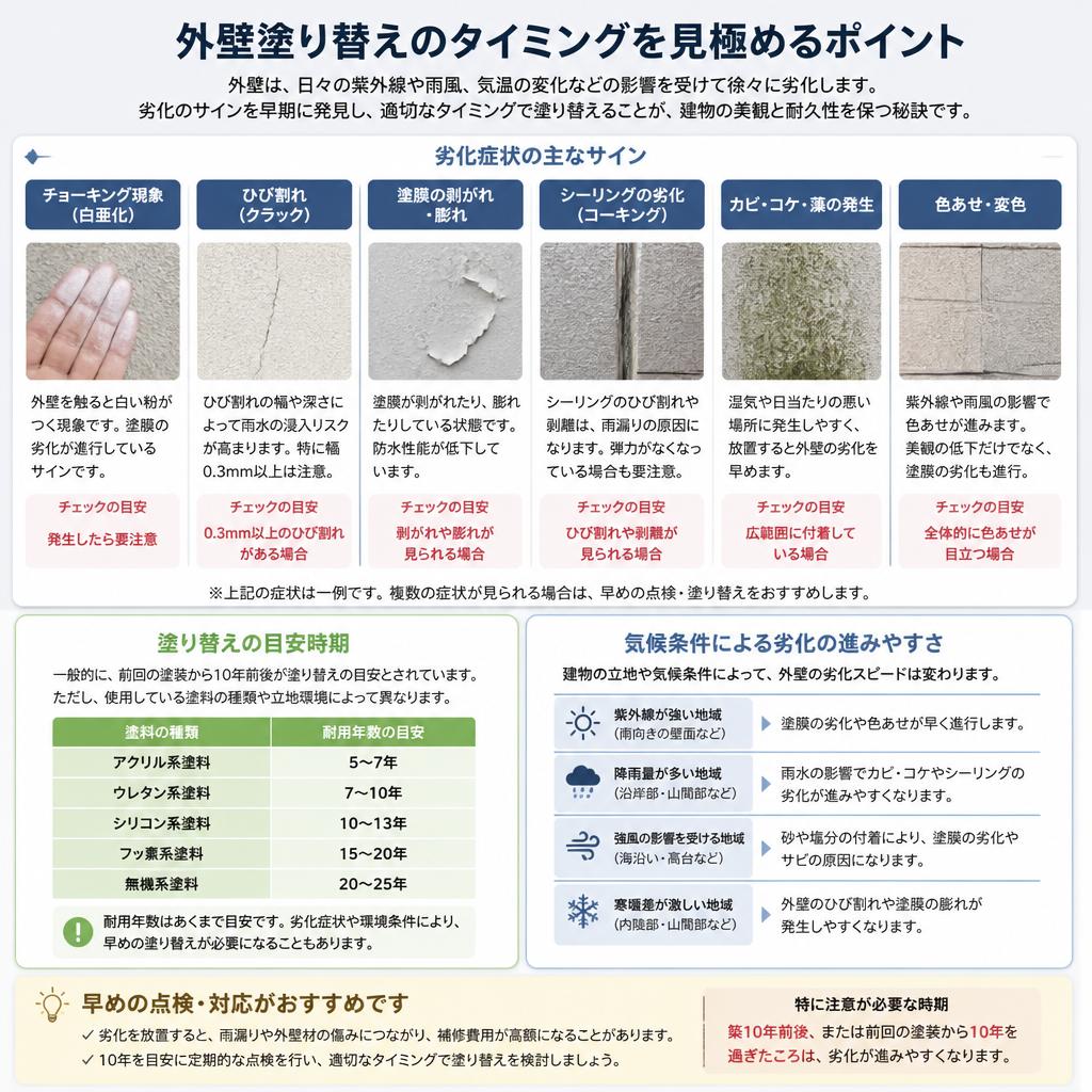 適切な塗り替えの時期とは？