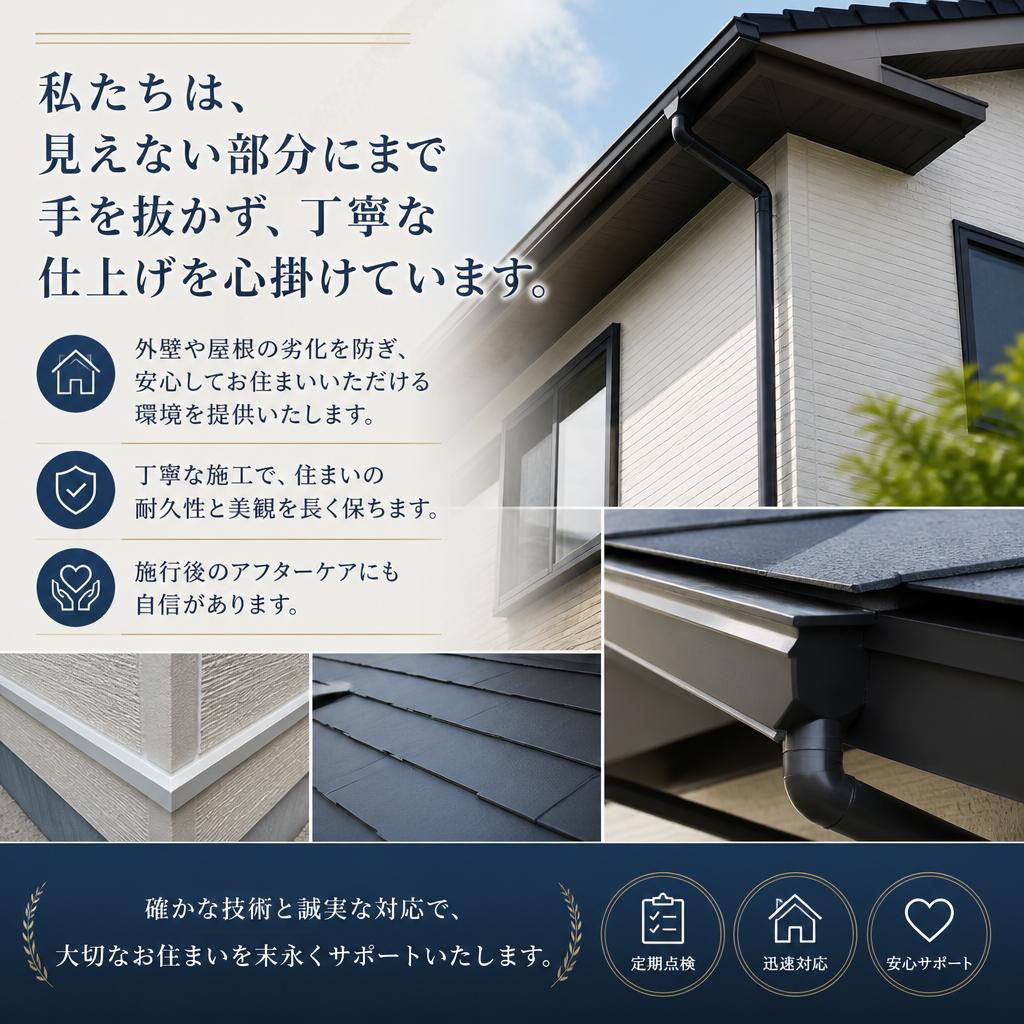丁寧な仕上げがもたらす安心感