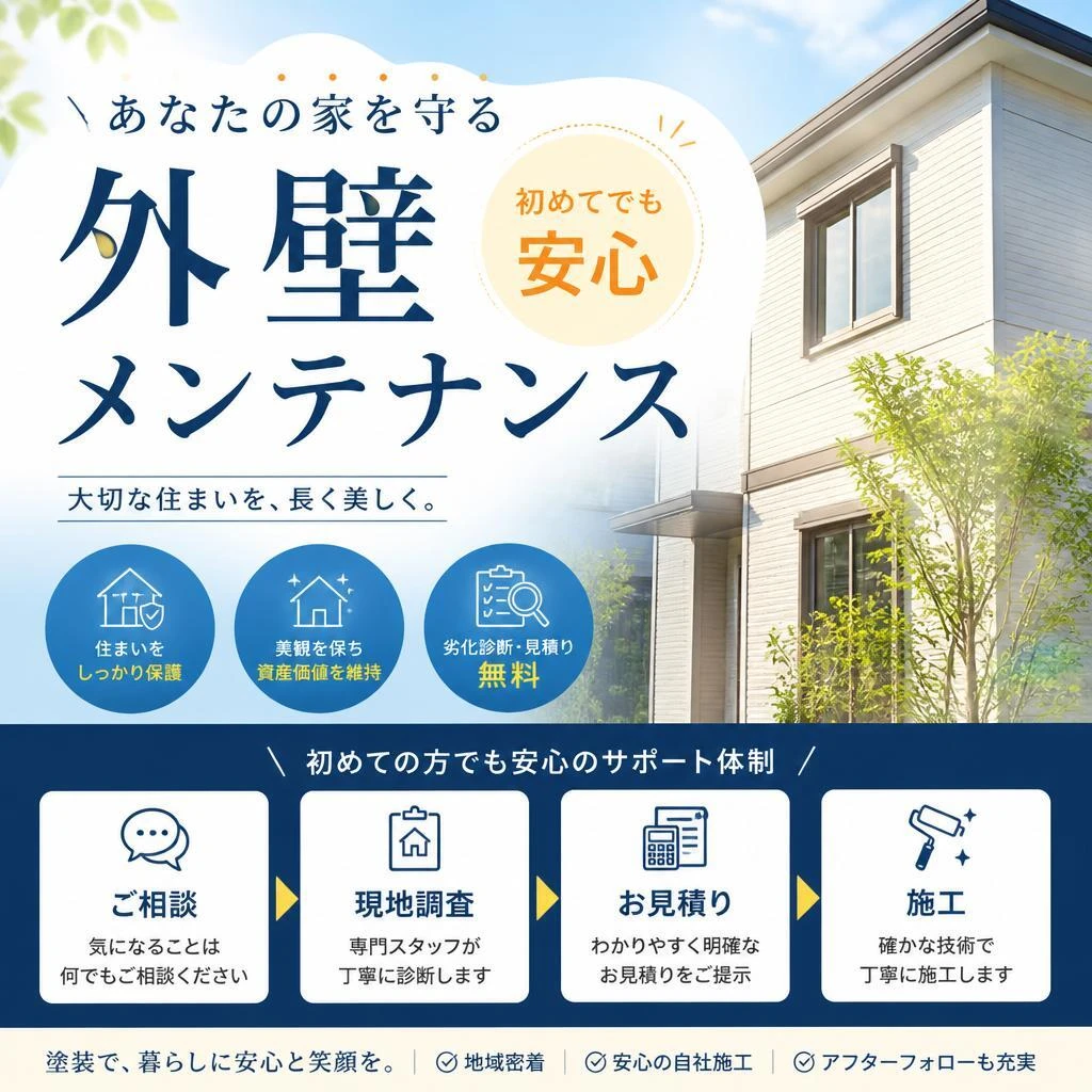 あなたの家を守る、初めてでも安心の外壁メンテナンス