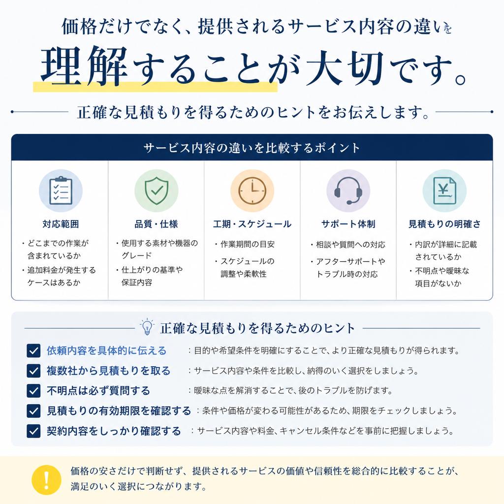 5. 価格比較の重要性