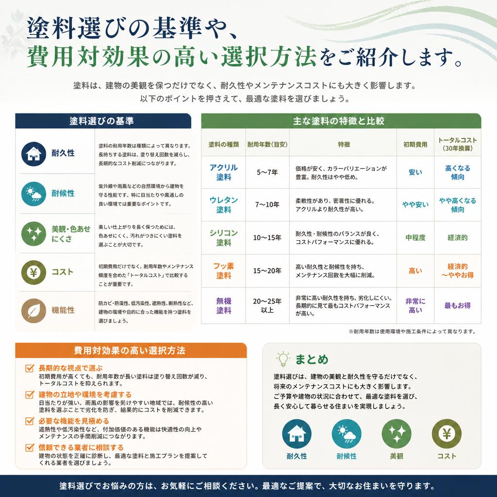 塗料の種類と選び方
