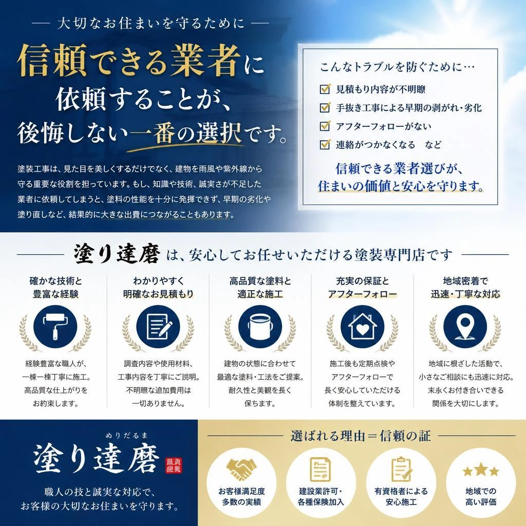 5. 施工時の信頼性と安心感