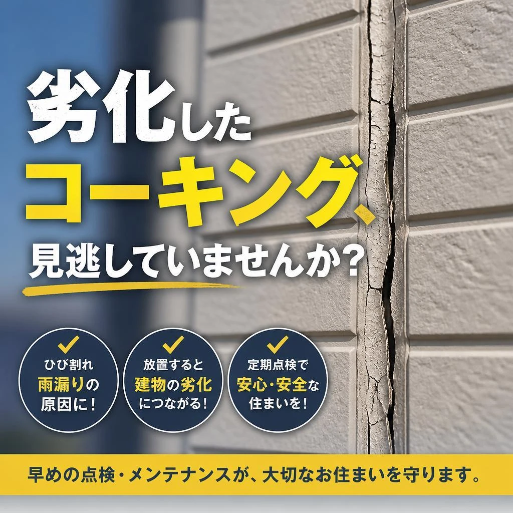 劣化したコーキング、見逃していませんか？