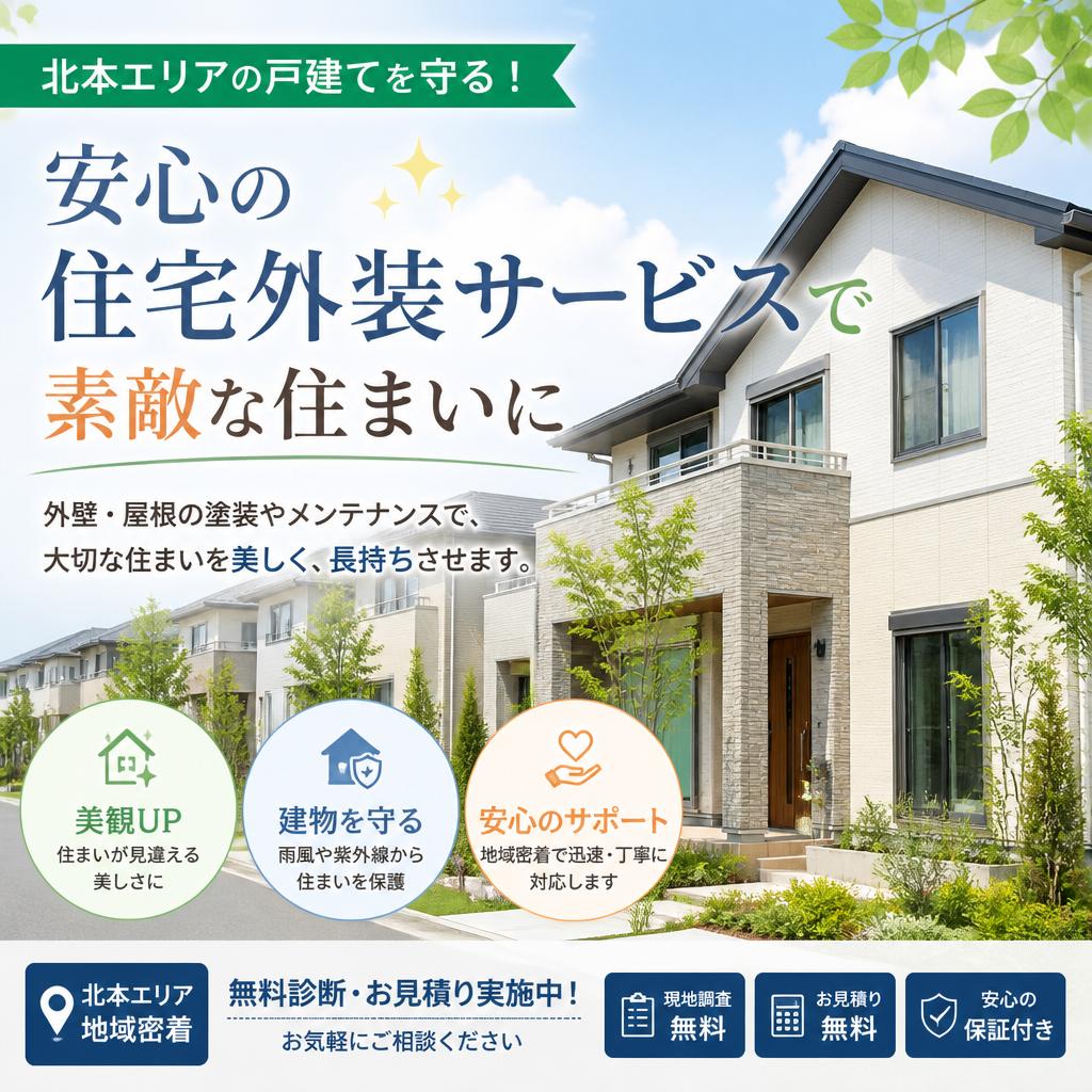 北本エリアの戸建てを守る！安心の住宅外装サービスで素敵な住まいに