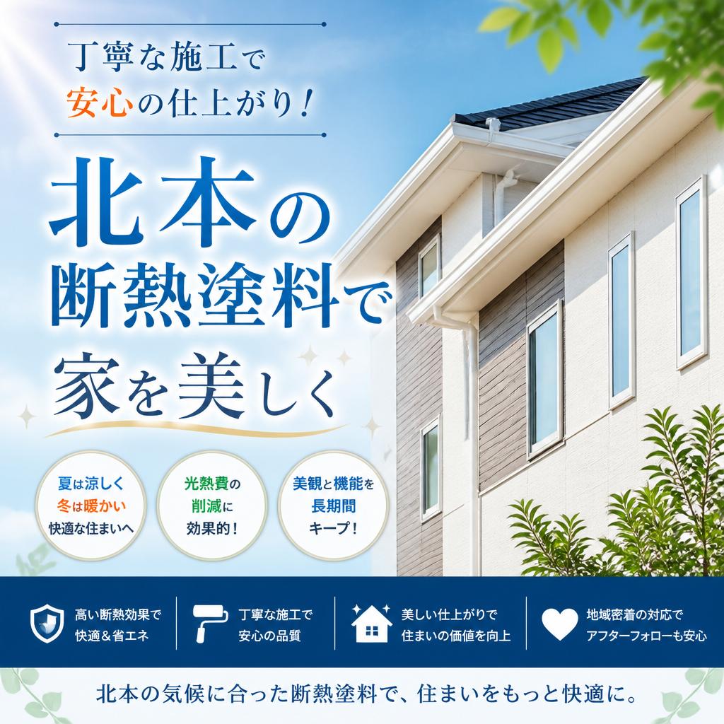 丁寧な施工で安心の仕上がり！北本の断熱塗料で家を美しく