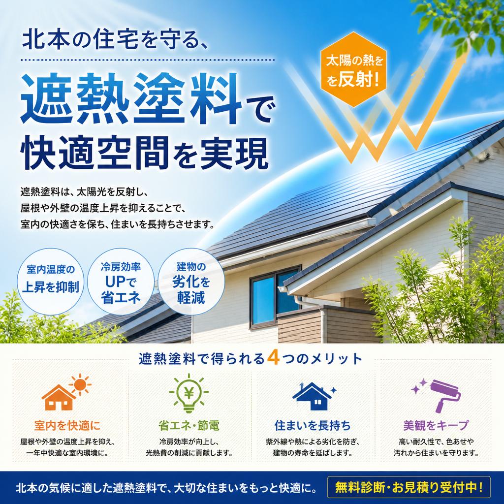 北本の住宅を守る、遮熱塗料で快適空間を実現