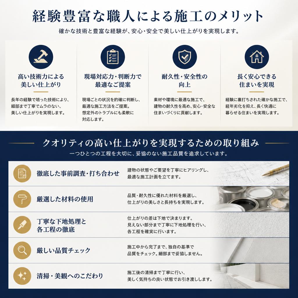 4. 当社の職人による安心・信頼の施工