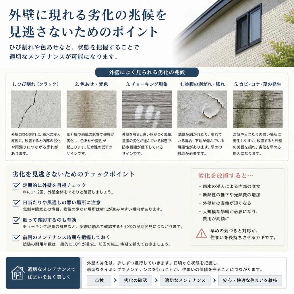 劣化のサインを見逃さない！