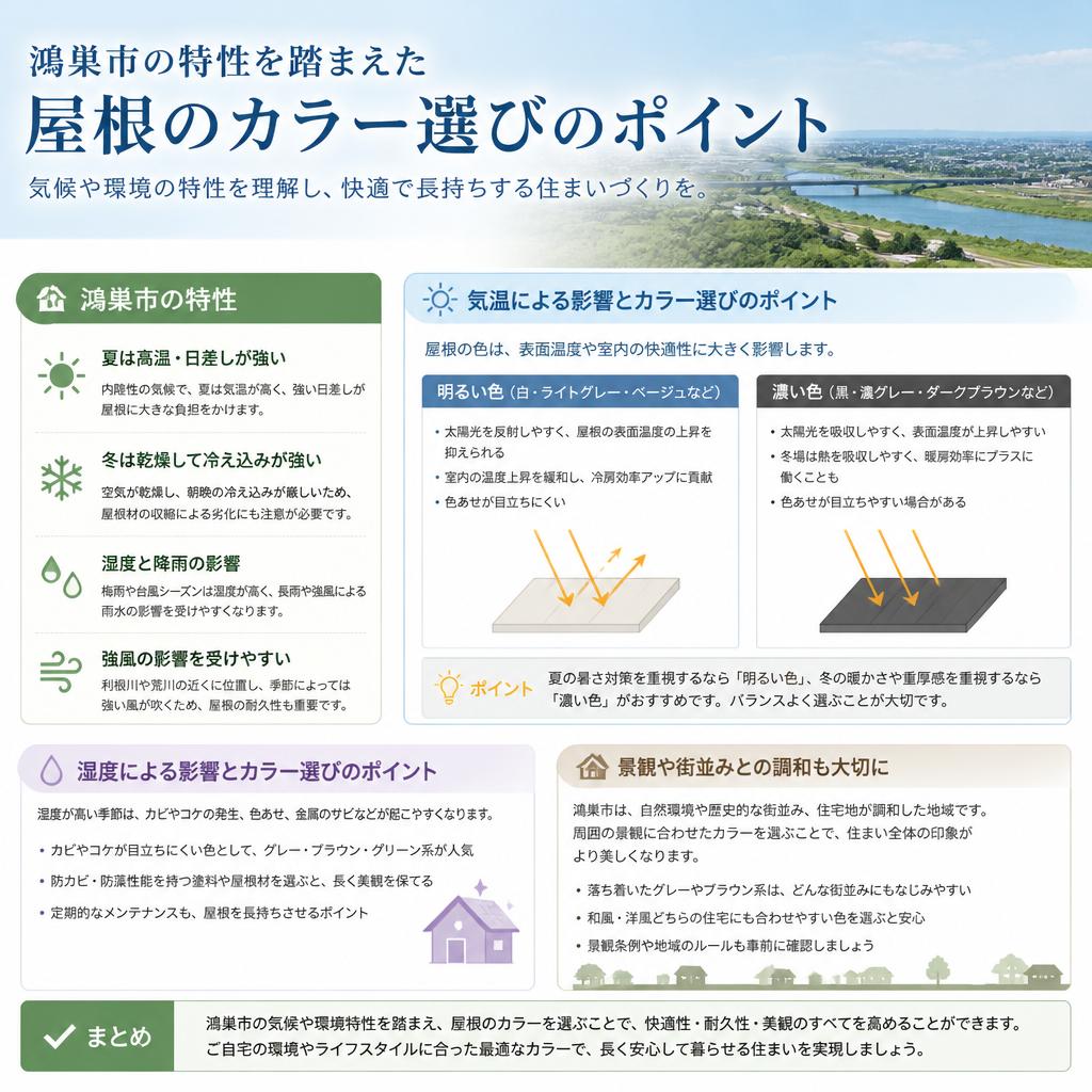 鴻巣の気候に最適なカラー選び