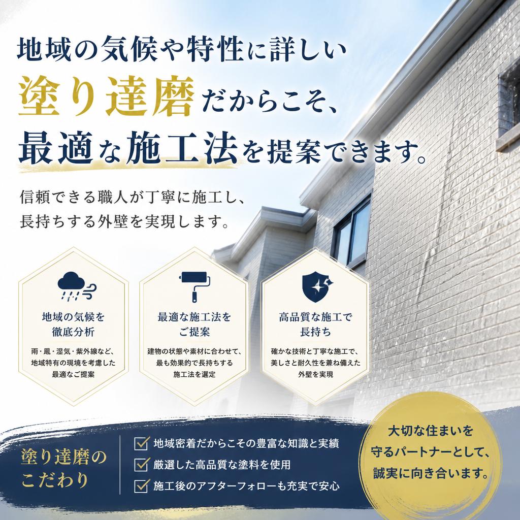安心施工のポイント：地域密着の強み