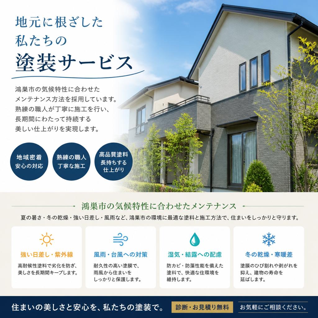 2. 鴻巣市の塗装サービスの特徴