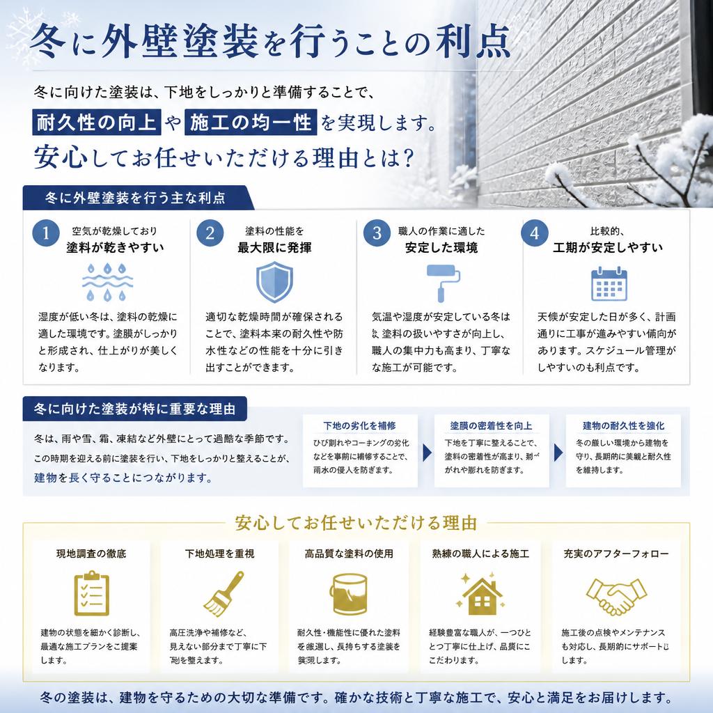 冬場の施工のメリット
