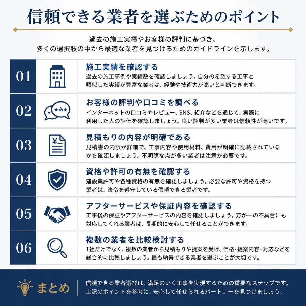 業者選びの心構え