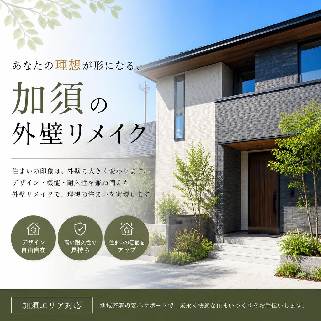 あなたの理想が形になる、加須の外壁リメイク