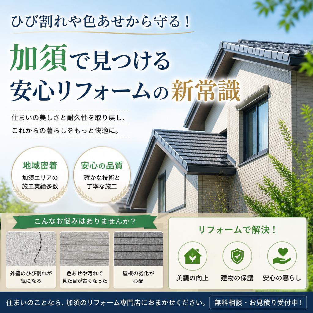 ひび割れや色あせから守る！加須で見つける安心リフォームの新常識