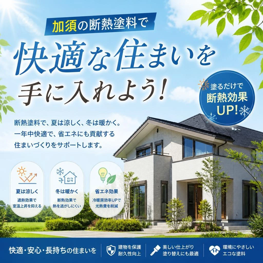 加須の断熱塗料で快適な住まいを手に入れよう！