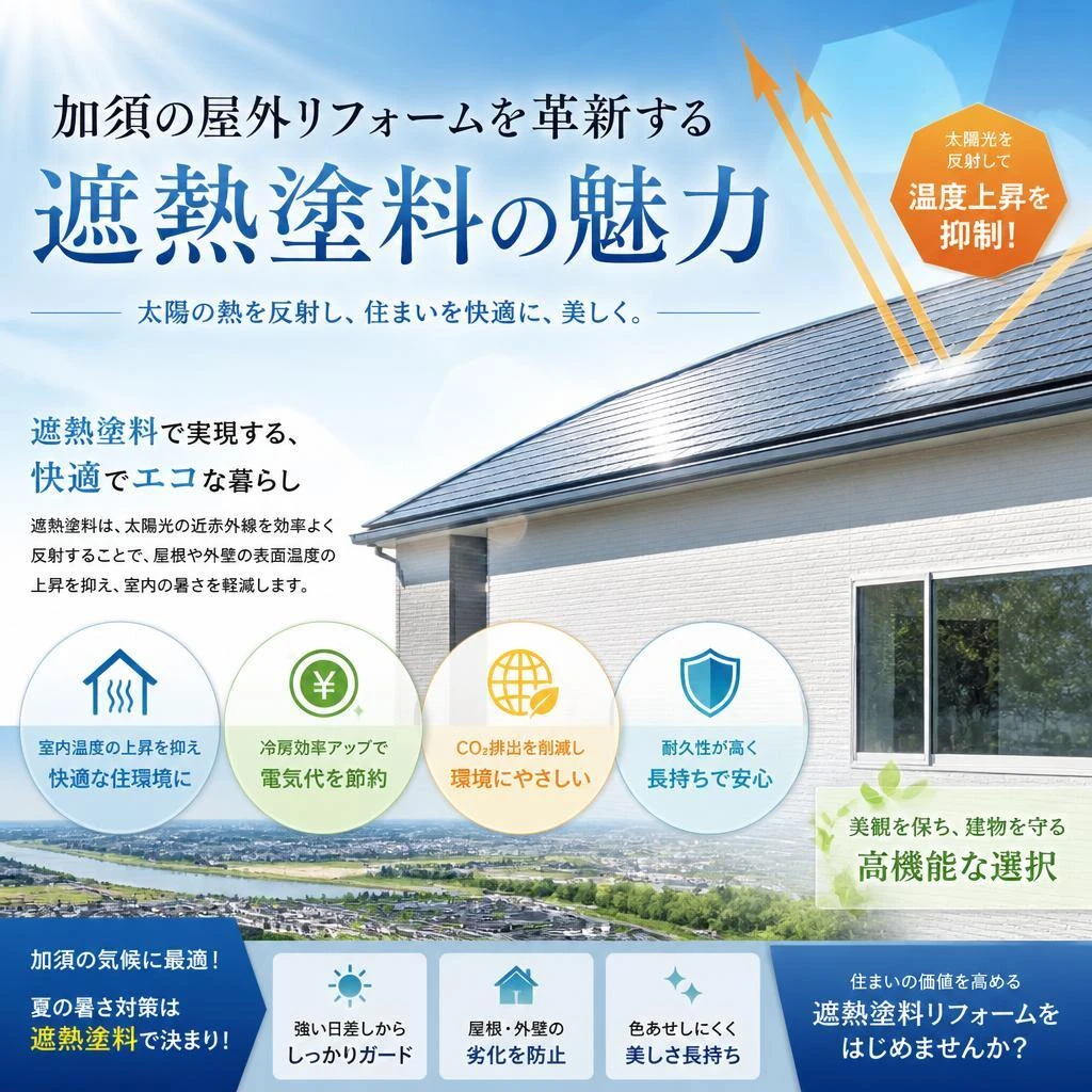 「加須の屋外リフォームを革新する遮熱塗料の魅力」