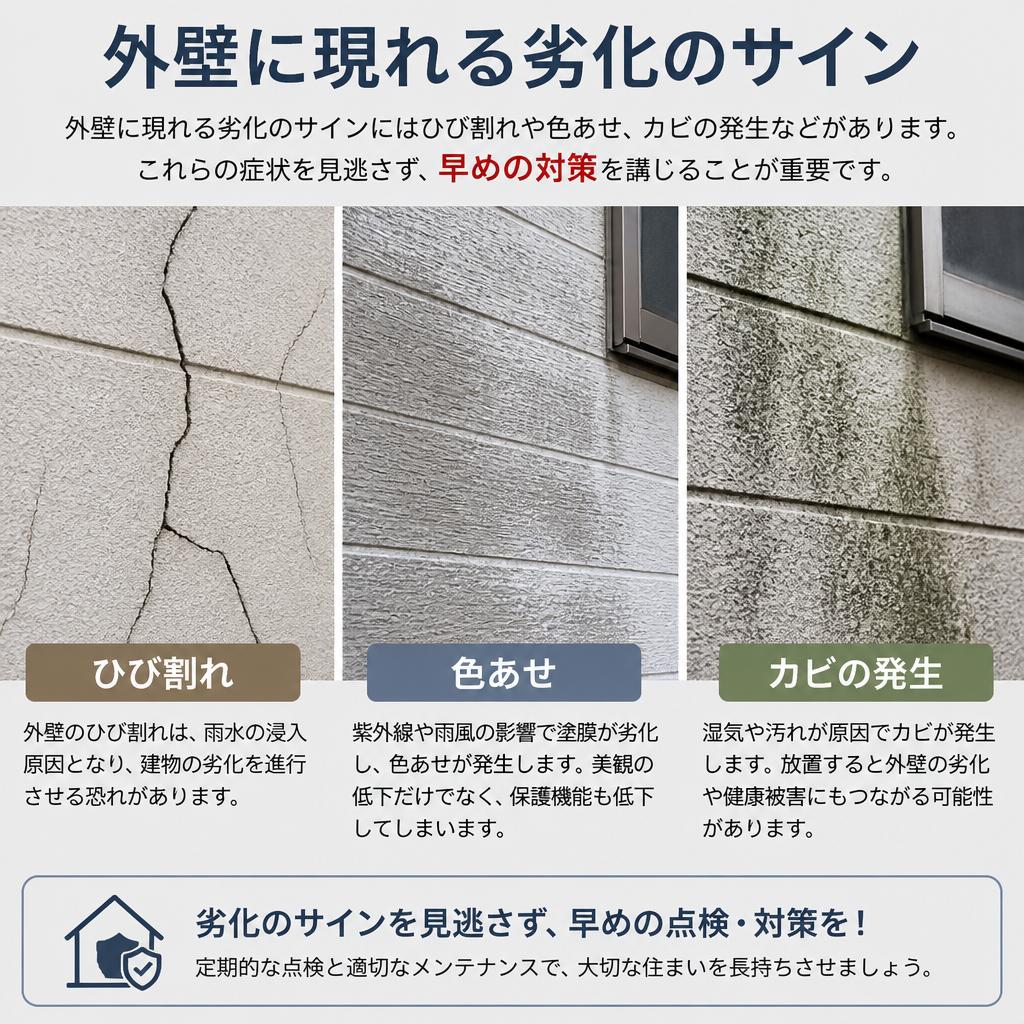 2. 外壁塗装の劣化サイン