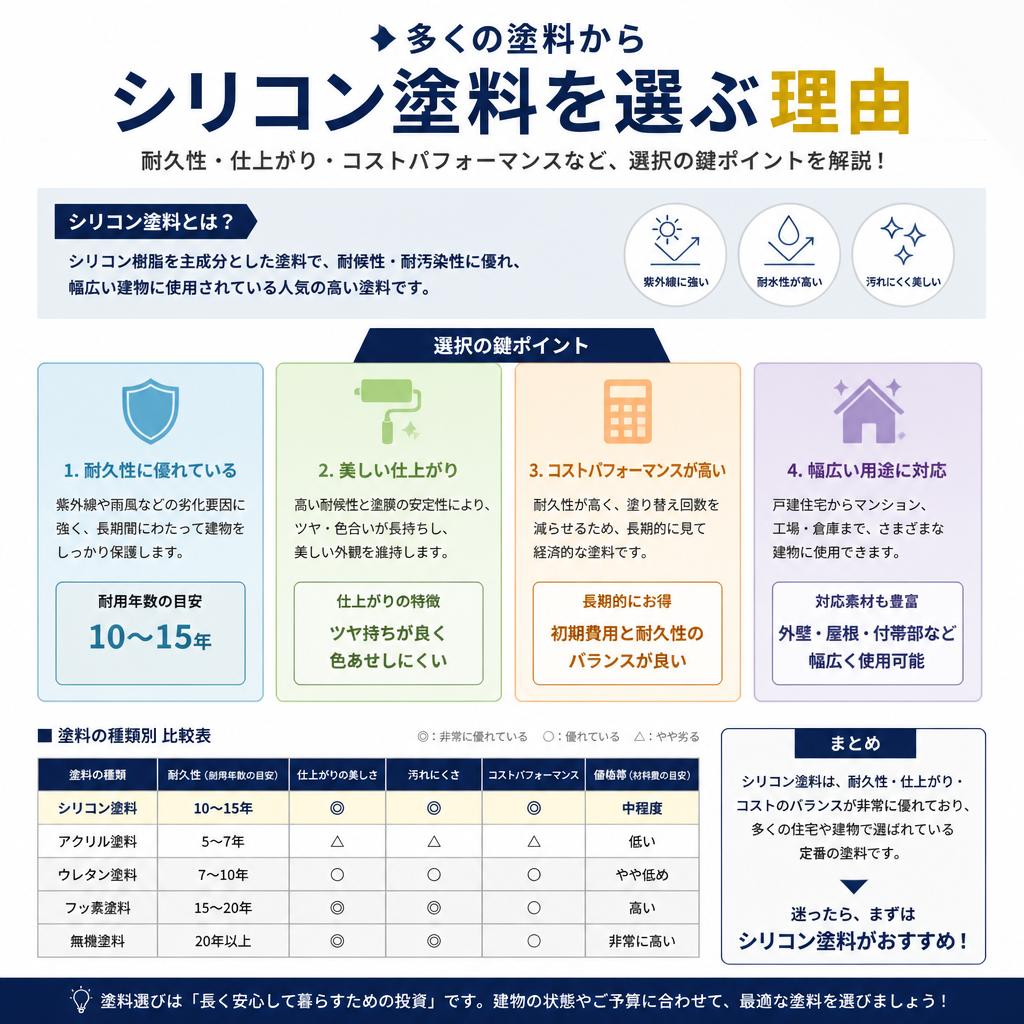 シリコン塗料を選ぶポイント