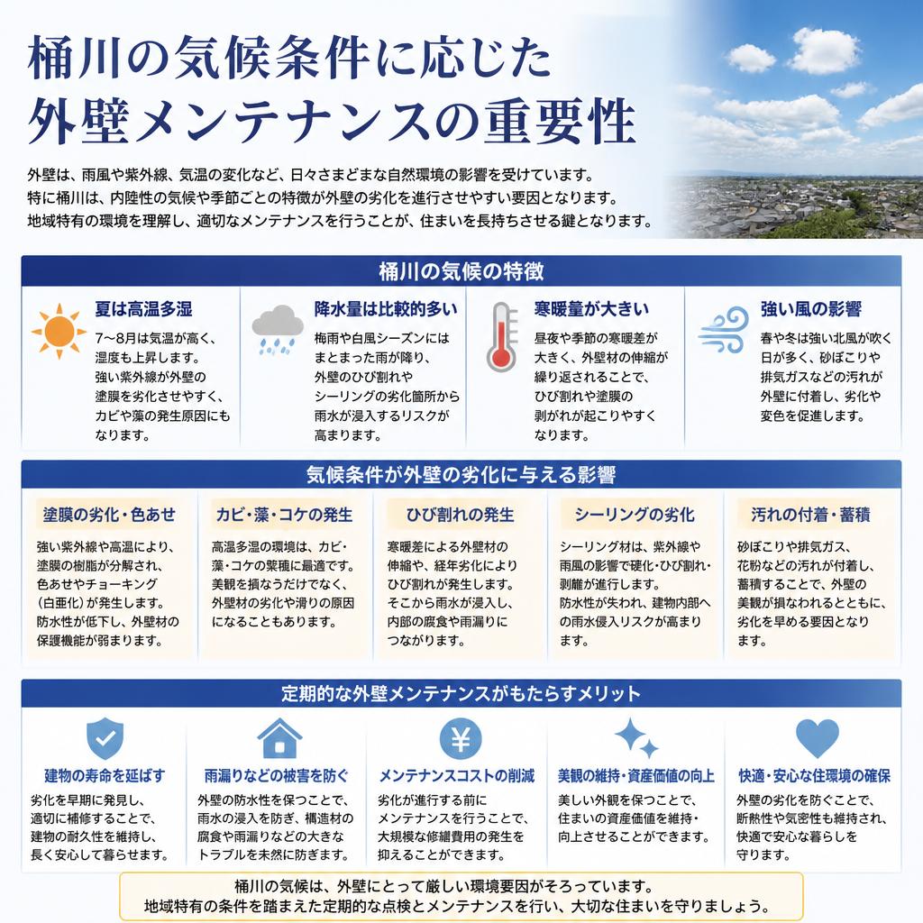 桶川における外壁メンテナンスの重要性