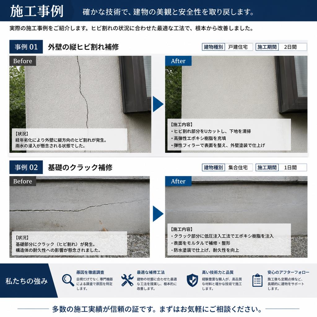 ヒビ割れから守る！桶川の住まいを支える可視化された施工事例
