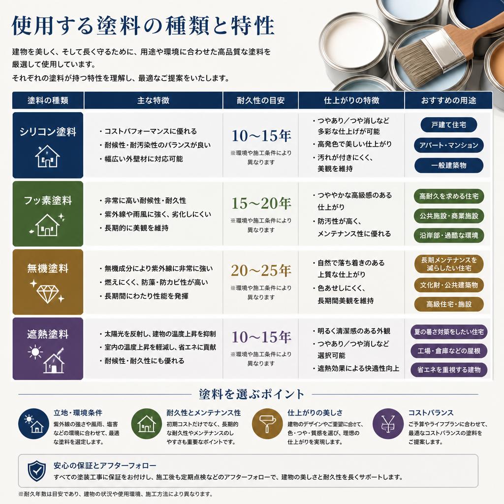 4. 使用する塗料の種類と特性