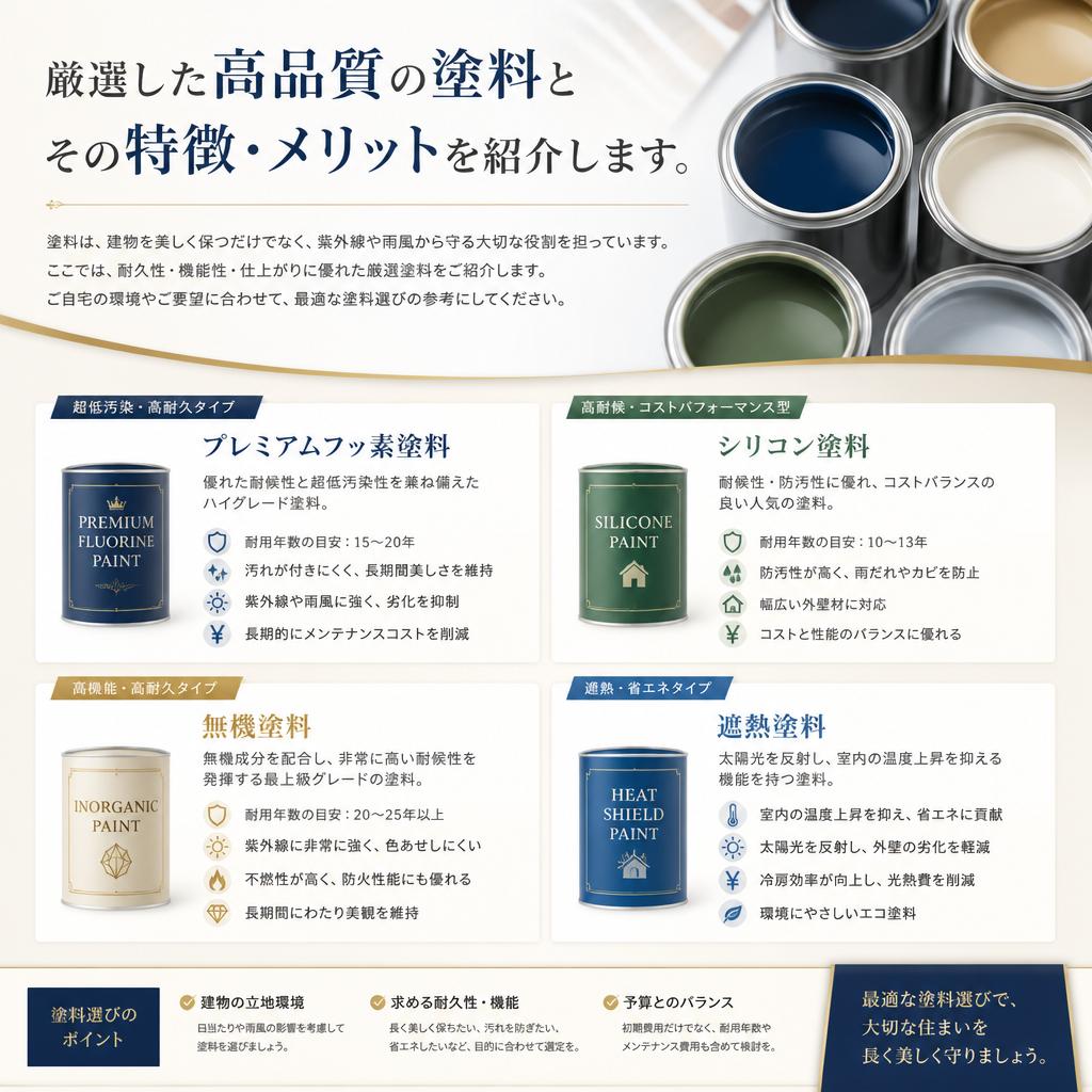 4. 使用塗料のご紹介