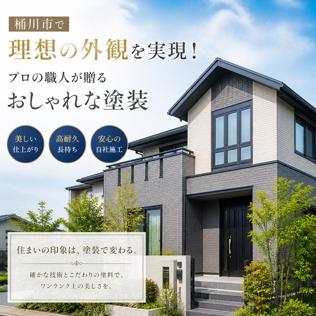 桶川市で理想の外観を実現！プロの職人が贈るおしゃれな塗装