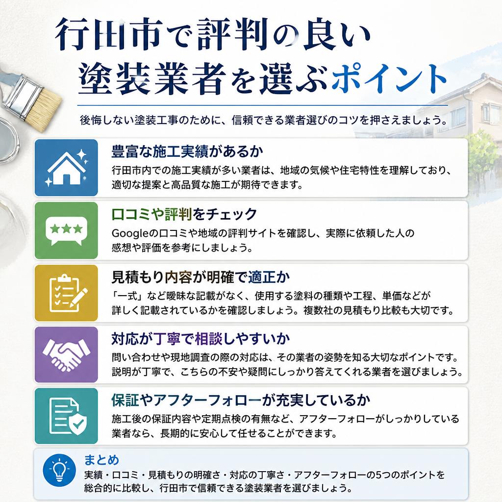 4. 信頼できる塗装業者の選び方