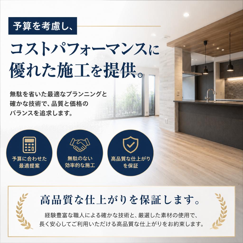 安くて丁寧な施工